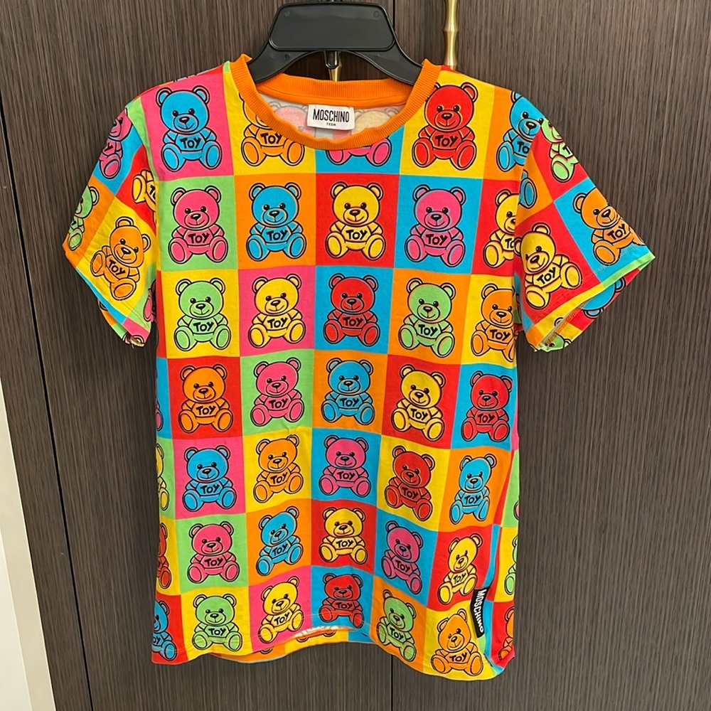 🧸🧡Moschino Kids pop-art teddy-print T-shirt
Size 14 yrs🧸💛